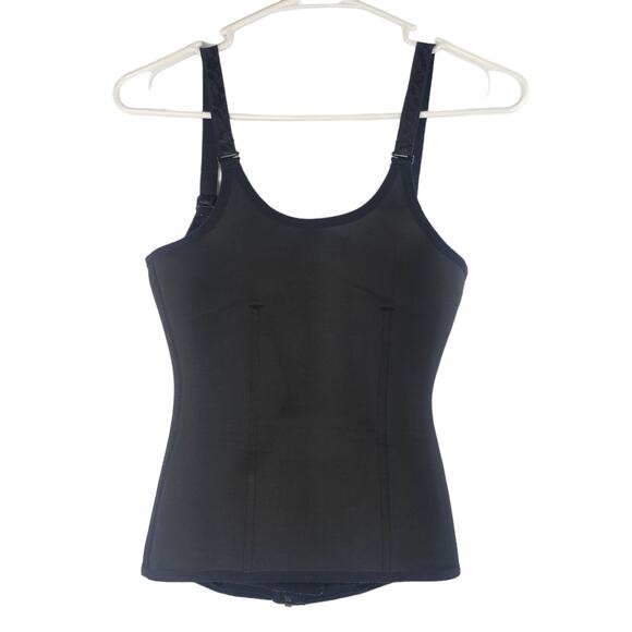 Black Waist Trainer Womens Small Spandex Adjustable Straps Tight Form Fitting - Picture 1 of 9